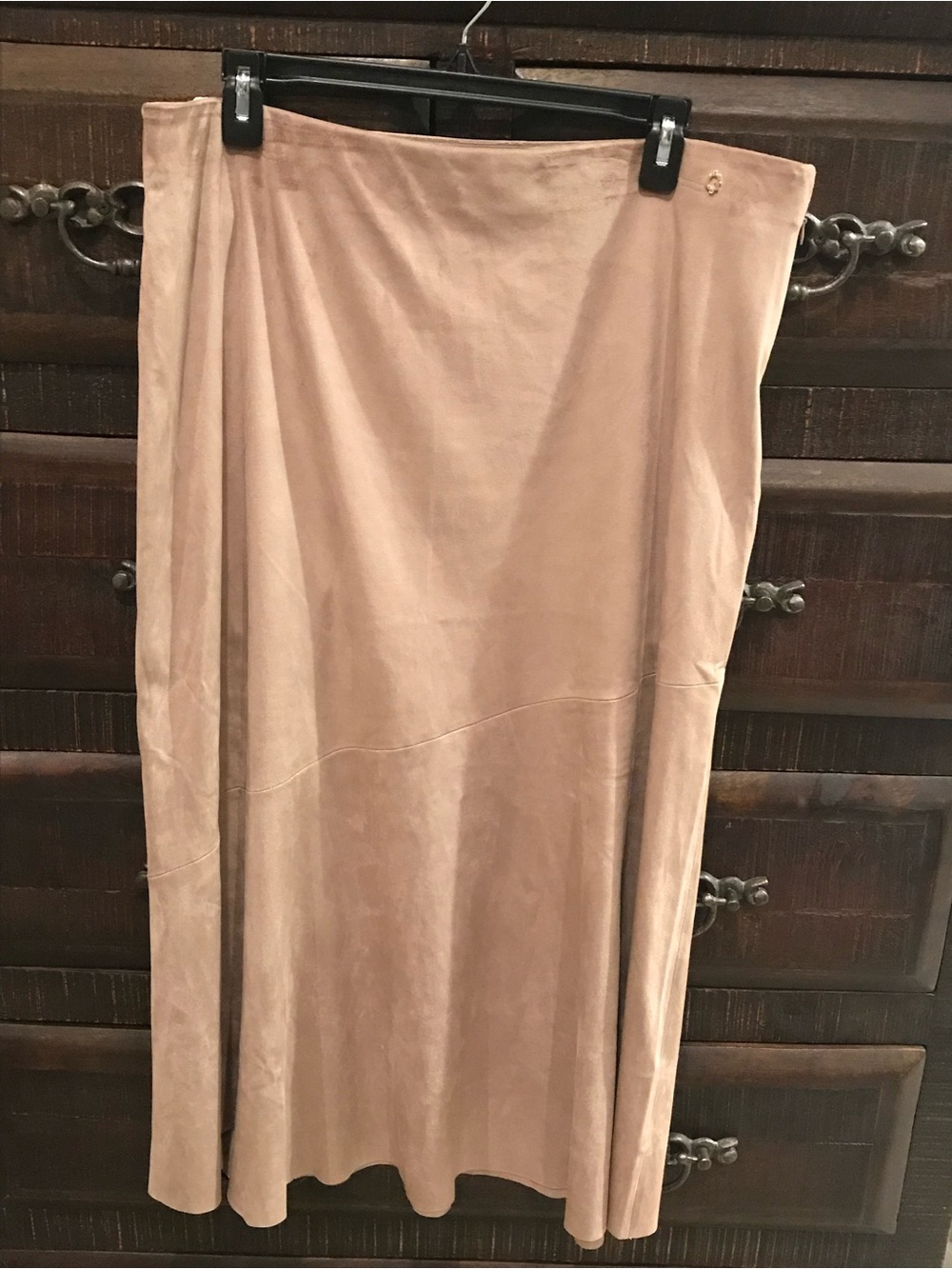 Guess Taupe Faux Suede Midi Skirt - Picture 3 of 6